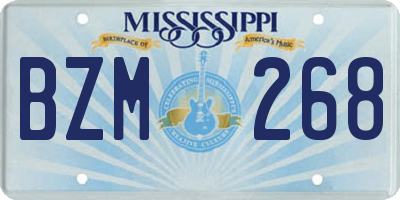 MS license plate BZM268