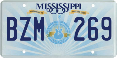 MS license plate BZM269