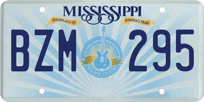 MS license plate BZM295