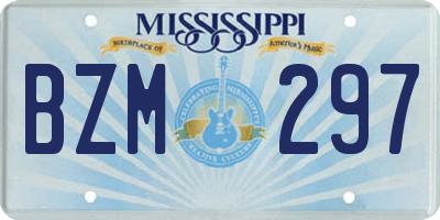 MS license plate BZM297
