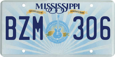 MS license plate BZM306