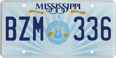 MS license plate BZM336