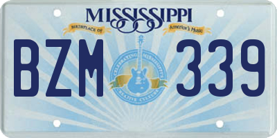 MS license plate BZM339