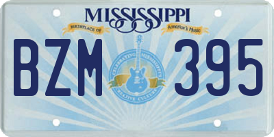 MS license plate BZM395