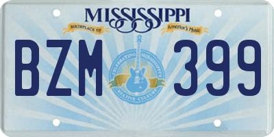 MS license plate BZM399