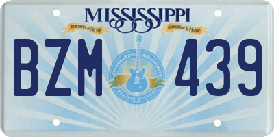 MS license plate BZM439