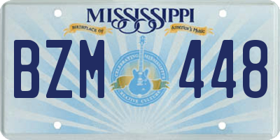 MS license plate BZM448
