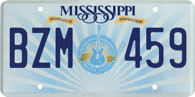 MS license plate BZM459