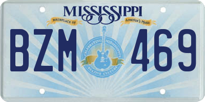 MS license plate BZM469