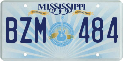 MS license plate BZM484