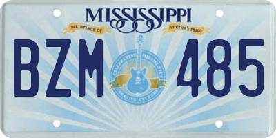 MS license plate BZM485