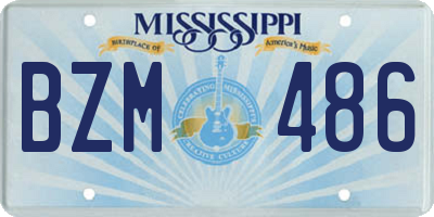 MS license plate BZM486