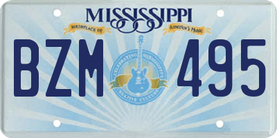MS license plate BZM495