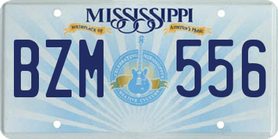 MS license plate BZM556
