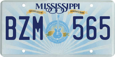 MS license plate BZM565
