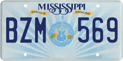 MS license plate BZM569