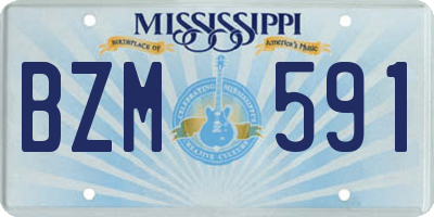 MS license plate BZM591