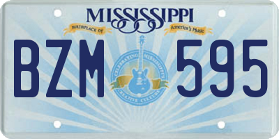 MS license plate BZM595