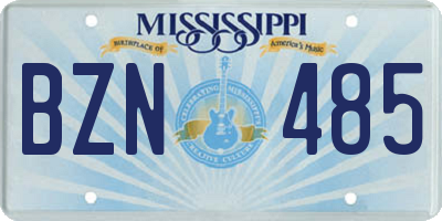 MS license plate BZN485