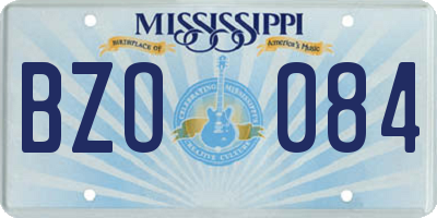 MS license plate BZO084