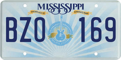 MS license plate BZO169