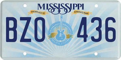 MS license plate BZO436