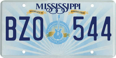 MS license plate BZO544