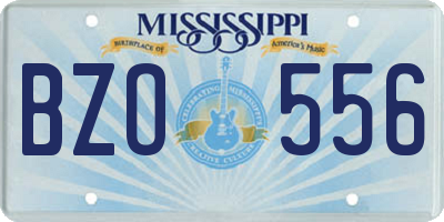 MS license plate BZO556