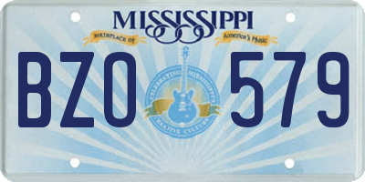 MS license plate BZO579
