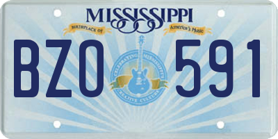 MS license plate BZO591