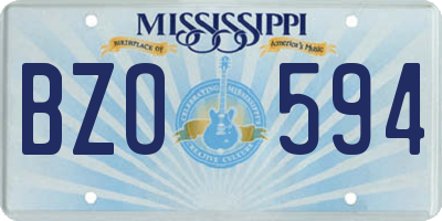 MS license plate BZO594