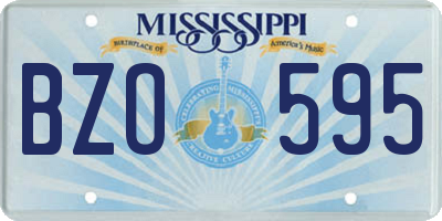 MS license plate BZO595