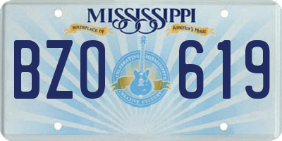 MS license plate BZO619