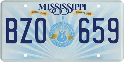 MS license plate BZO659