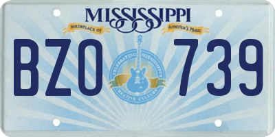 MS license plate BZO739