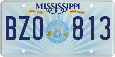 MS license plate BZO813