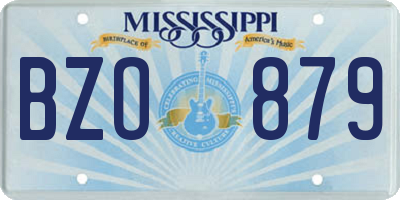 MS license plate BZO879