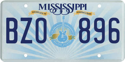 MS license plate BZO896
