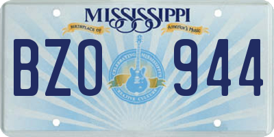 MS license plate BZO944