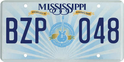 MS license plate BZP048