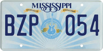 MS license plate BZP054