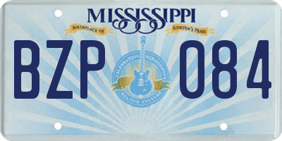 MS license plate BZP084
