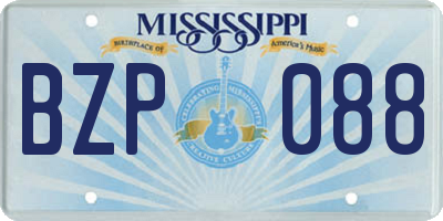 MS license plate BZP088