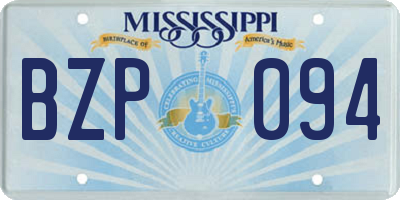 MS license plate BZP094