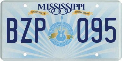 MS license plate BZP095