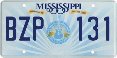 MS license plate BZP131
