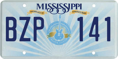 MS license plate BZP141
