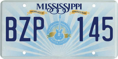 MS license plate BZP145