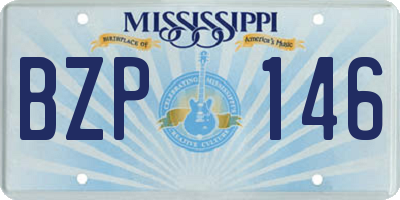 MS license plate BZP146