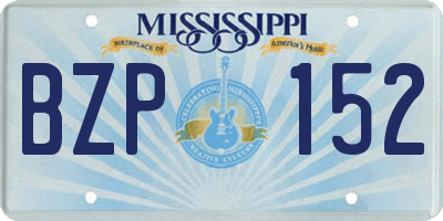 MS license plate BZP152
